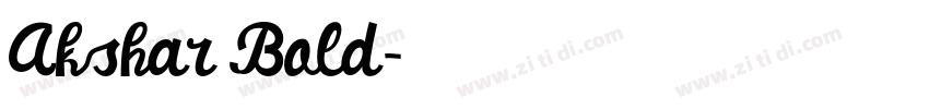 Akshar Bold字体转换